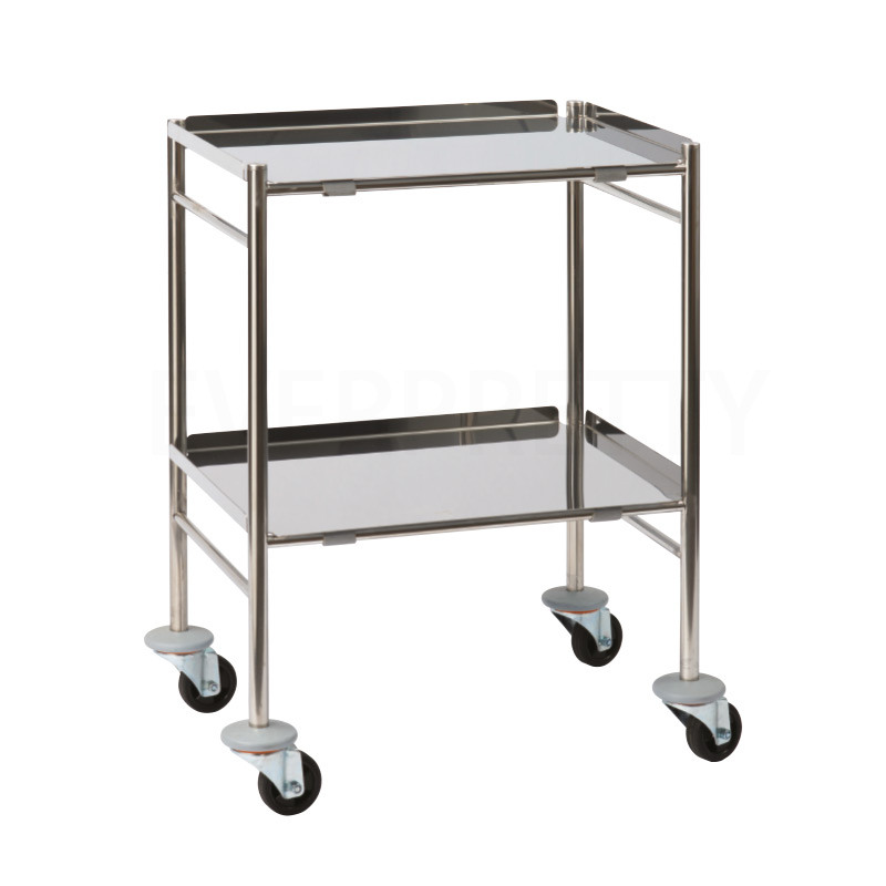 Trolley, Stainless Steel, Reversible Shelf